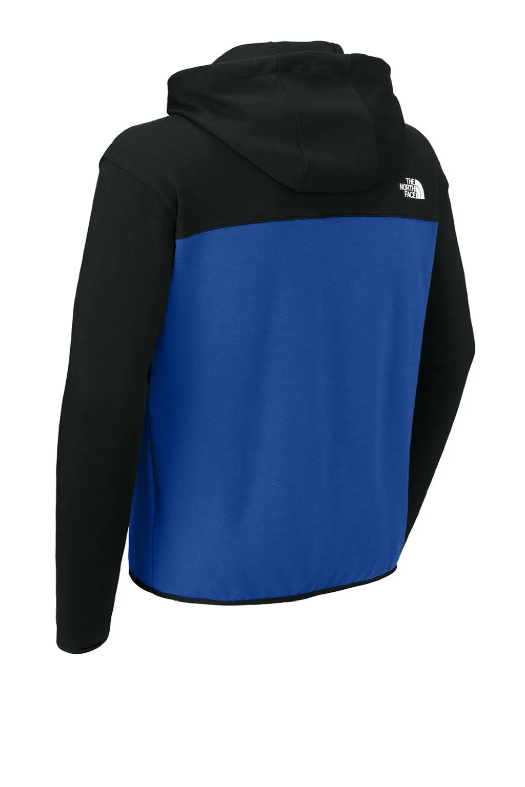 The North Face Mens Double Knit Full Zip Hooded Sweatshirt Hoodie w/ Pockets - Blue/Black Clothing The-North-Face