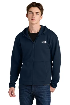 The North Face Mens Double Knit Full Zip Hooded Sweatshirt Hoodie w/ Pockets - Summit Navy Blue Clothing The-North-Face