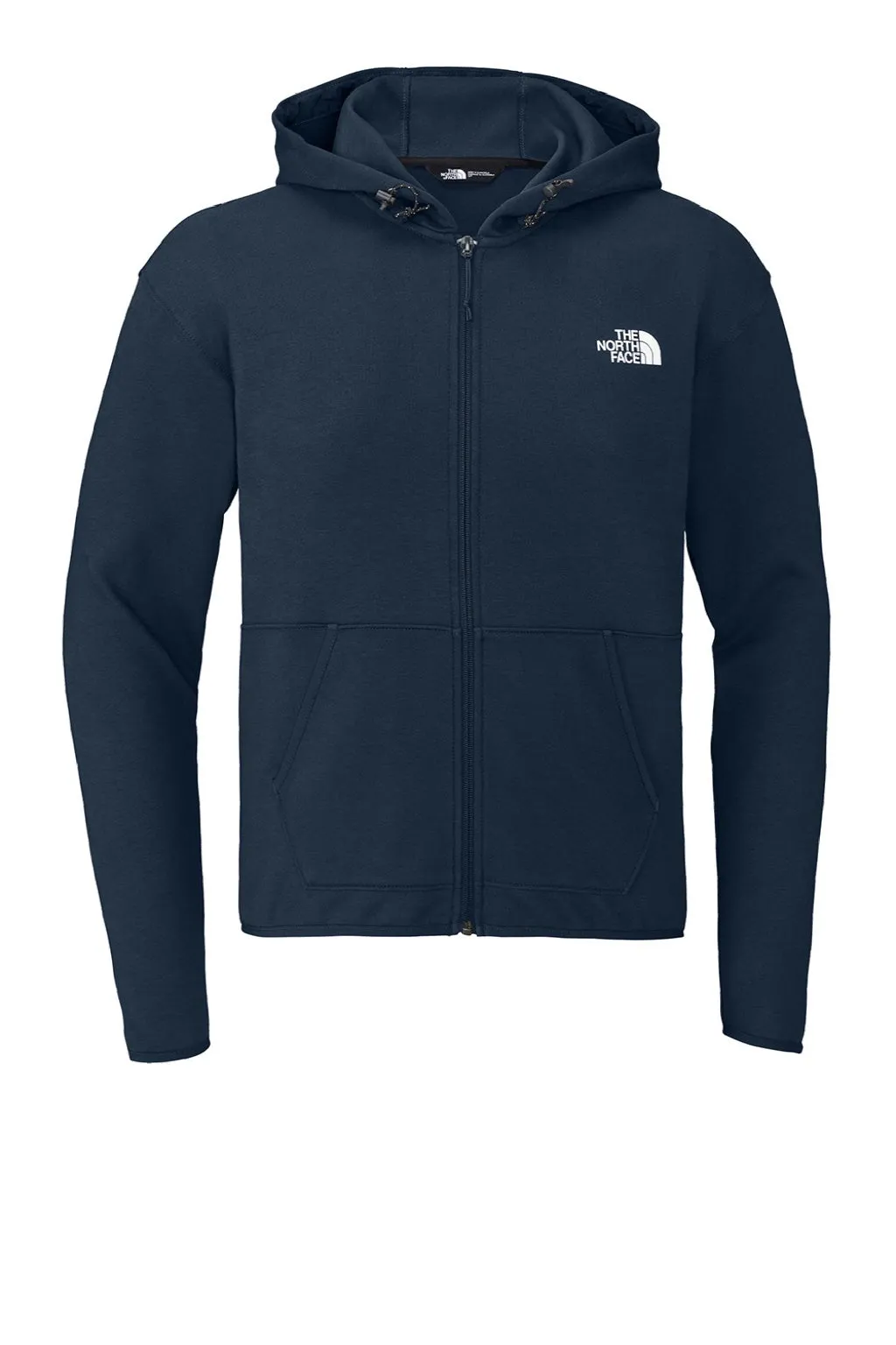 The North Face Mens Double Knit Full Zip Hooded Sweatshirt Hoodie w/ Pockets - Summit Navy Blue Clothing The-North-Face