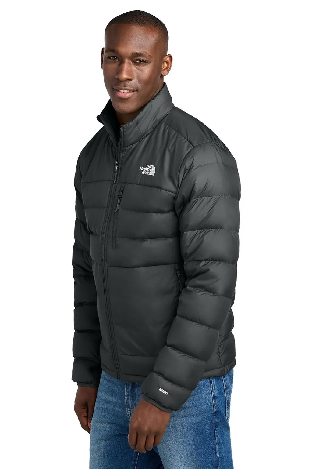 The North Face Mens Down Hybrid Water Resistant Full Zip Jacket - Black Clothing The-North-Face