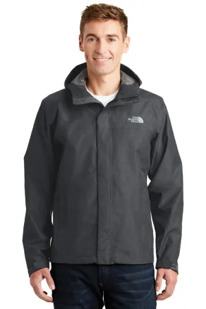 The North Face Mens DryVent Windproof & Waterproof Full Zip Hooded Jacket - Heather Dark Grey Clothing The-North-Face
