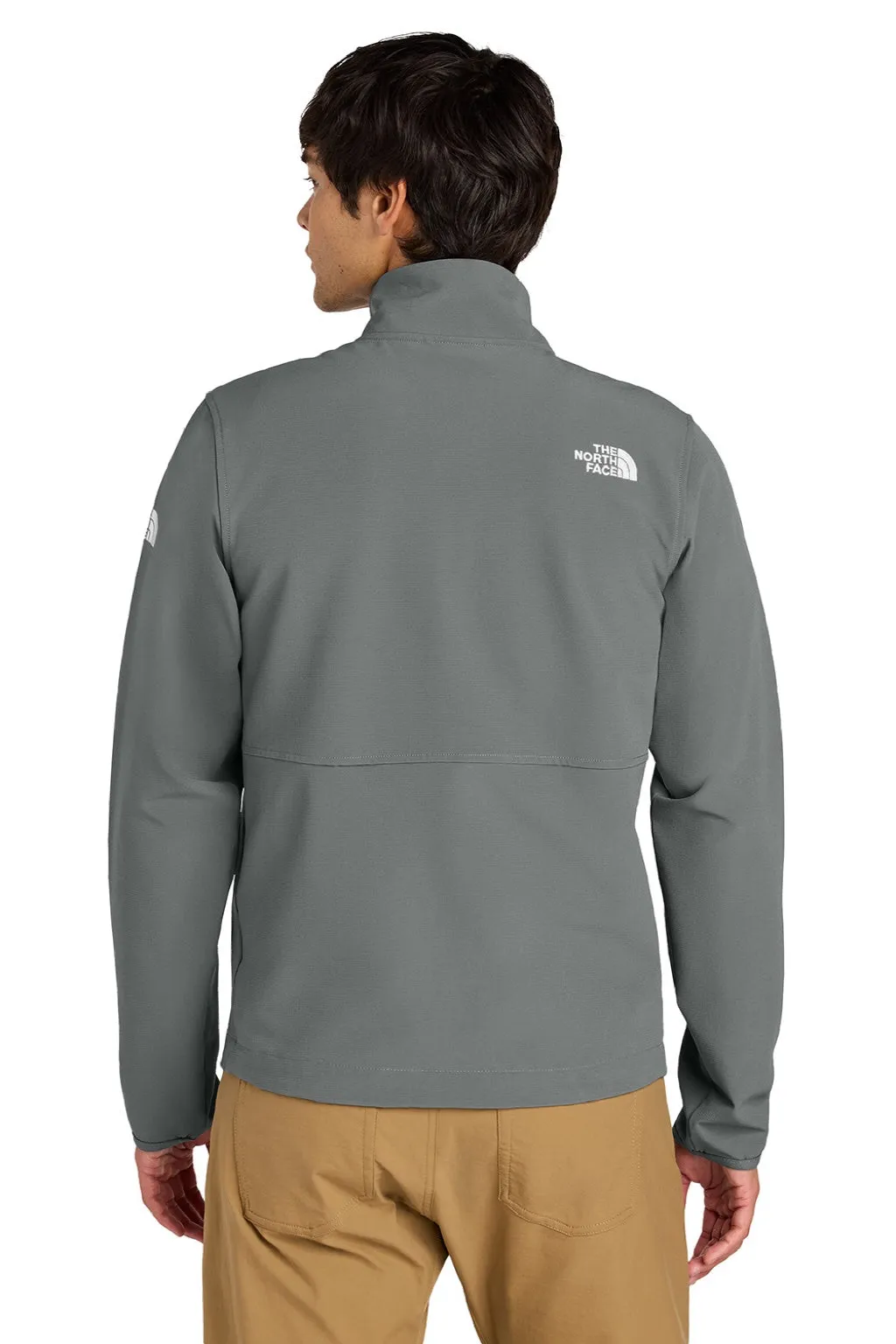 The North Face Mens Edge Stretch Wind & Water Resistant Full Zip Soft Shell Jacket - Smoked Pearl Grey Clothing The-North-Face