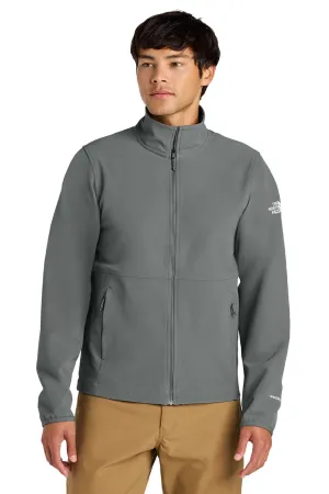 The North Face Mens Edge Stretch Wind & Water Resistant Full Zip Soft Shell Jacket - Smoked Pearl Grey Clothing The-North-Face