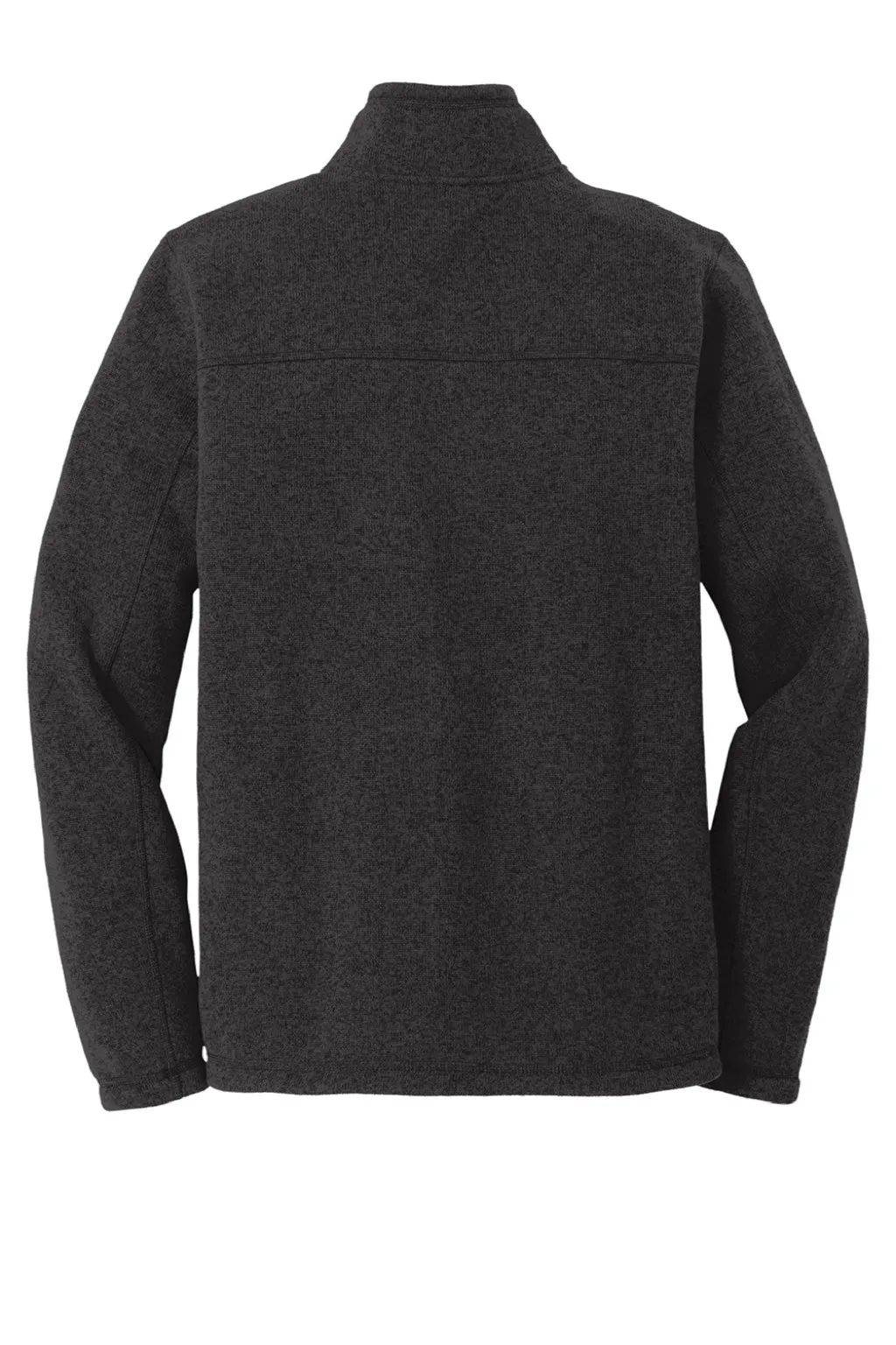The North Face Mens Full Zip Sweater Fleece Jacket - Heather Black Clothing The-North-Face