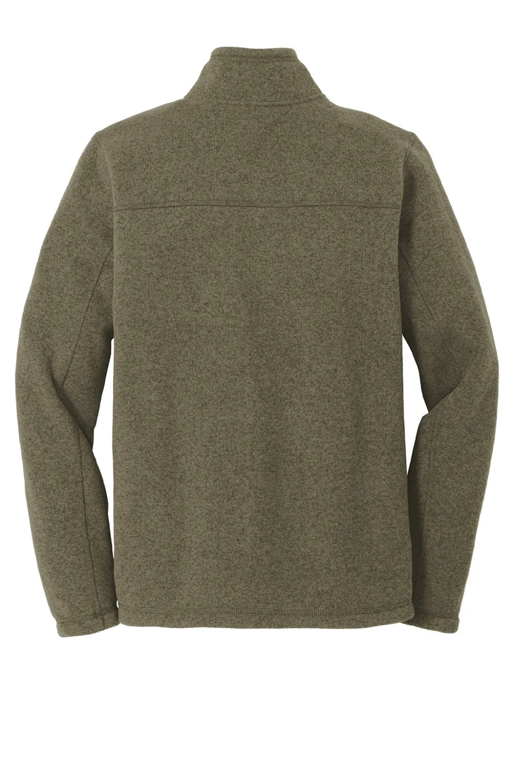 The North Face Mens Full Zip Sweater Fleece Jacket - Heather New Taupe Green Clothing The-North-Face