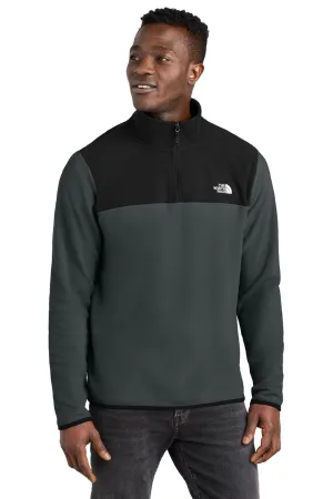 The North Face Mens Glacier Fleece 1/4 Zip Jacket - Asphalt Grey/Black Clothing The-North-Face