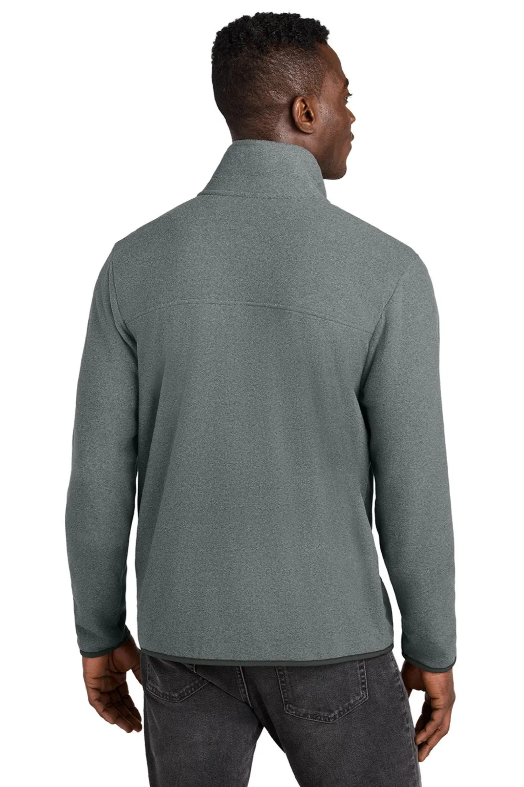 The North Face Mens Glacier Fleece 1/4 Zip Jacket - Heather Medium Grey Clothing The-North-Face