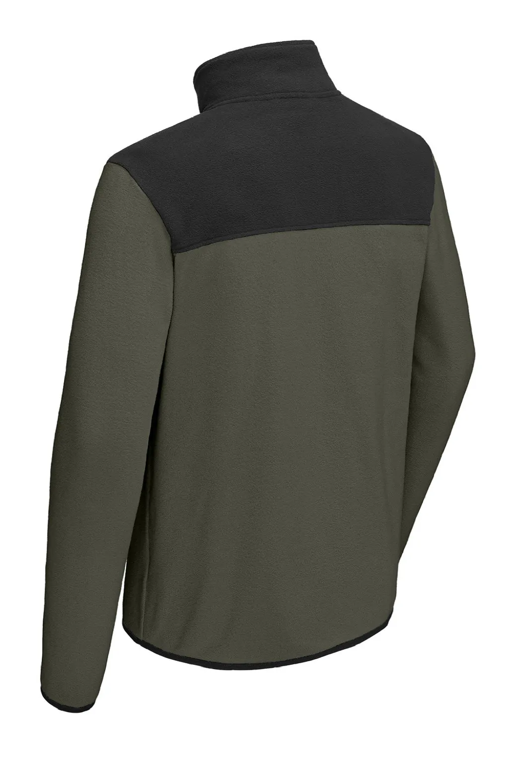 The North Face Mens Glacier Fleece 1/4 Zip Jacket - New Taupe Green/Black Clothing The-North-Face