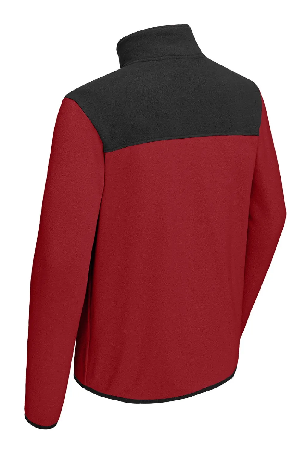 The North Face Mens Glacier Fleece 1/4 Zip Jacket - Rage Red/Black Clothing The-North-Face