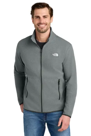 The North Face Mens Glacier Fleece Full Zip Jacket - Heather Medium Grey Clothing The-North-Face