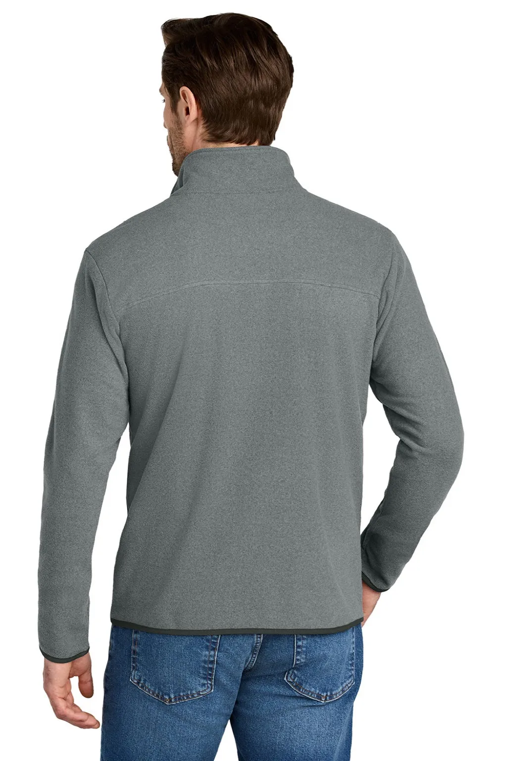 The North Face Mens Glacier Fleece Full Zip Jacket - Heather Medium Grey Clothing The-North-Face