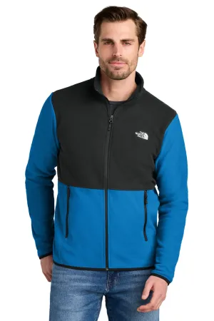 The North Face Mens Glacier Fleece Full Zip Jacket - Hero Blue/Black Clothing The-North-Face
