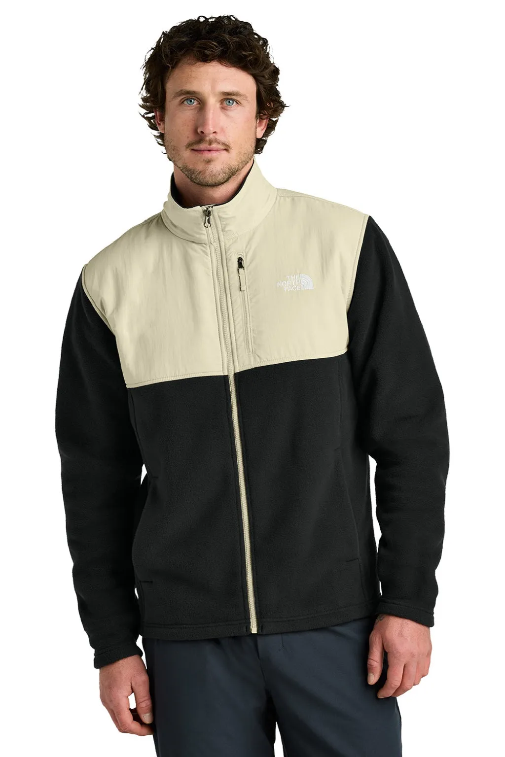 The North Face Mens Highest Peak Fleece Full Zip Jacket - Black/Gravel Grey Clothing The-North-Face