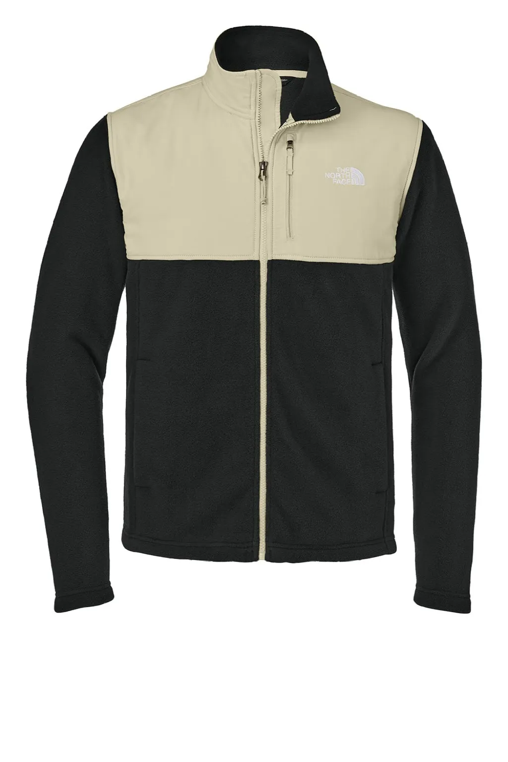 The North Face Mens Highest Peak Fleece Full Zip Jacket - Black/Gravel Grey Clothing The-North-Face