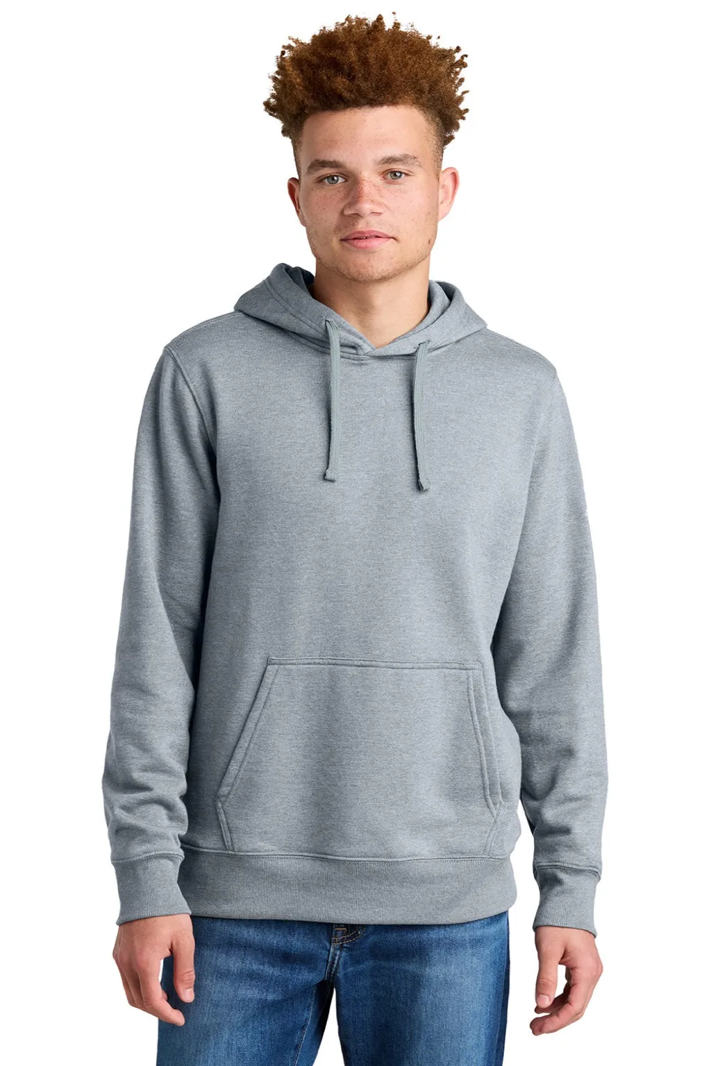 The North Face Mens Hooded Sweatshirt Hoodie w/ Pouch Pocket - Heather Light Grey Clothing The-North-Face