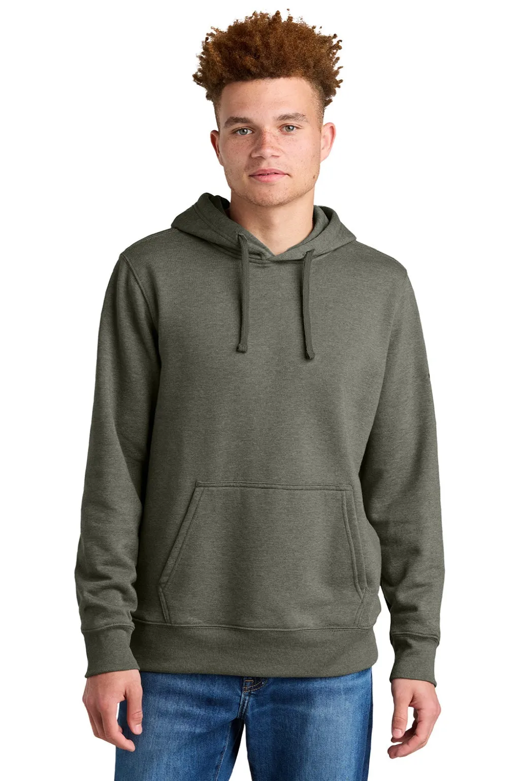 The North Face Mens Hooded Sweatshirt Hoodie w/ Pouch Pocket - Heather New Taupe Green Clothing The-North-Face