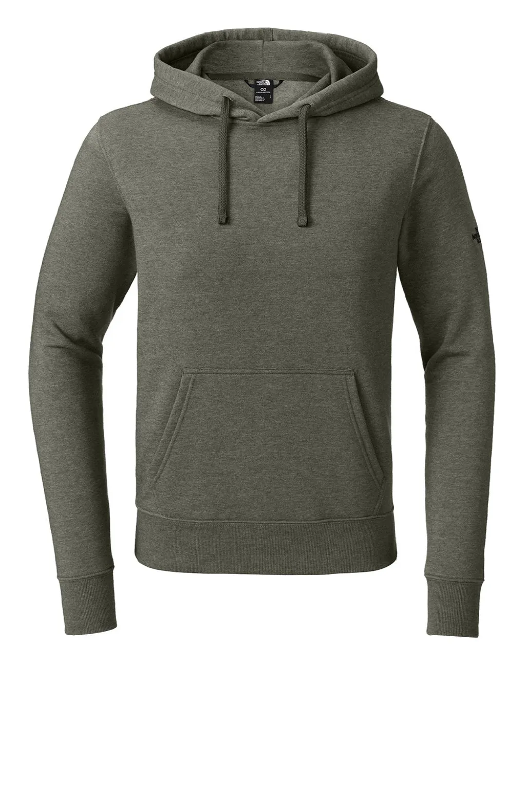 The North Face Mens Hooded Sweatshirt Hoodie w/ Pouch Pocket - Heather New Taupe Green Clothing The-North-Face