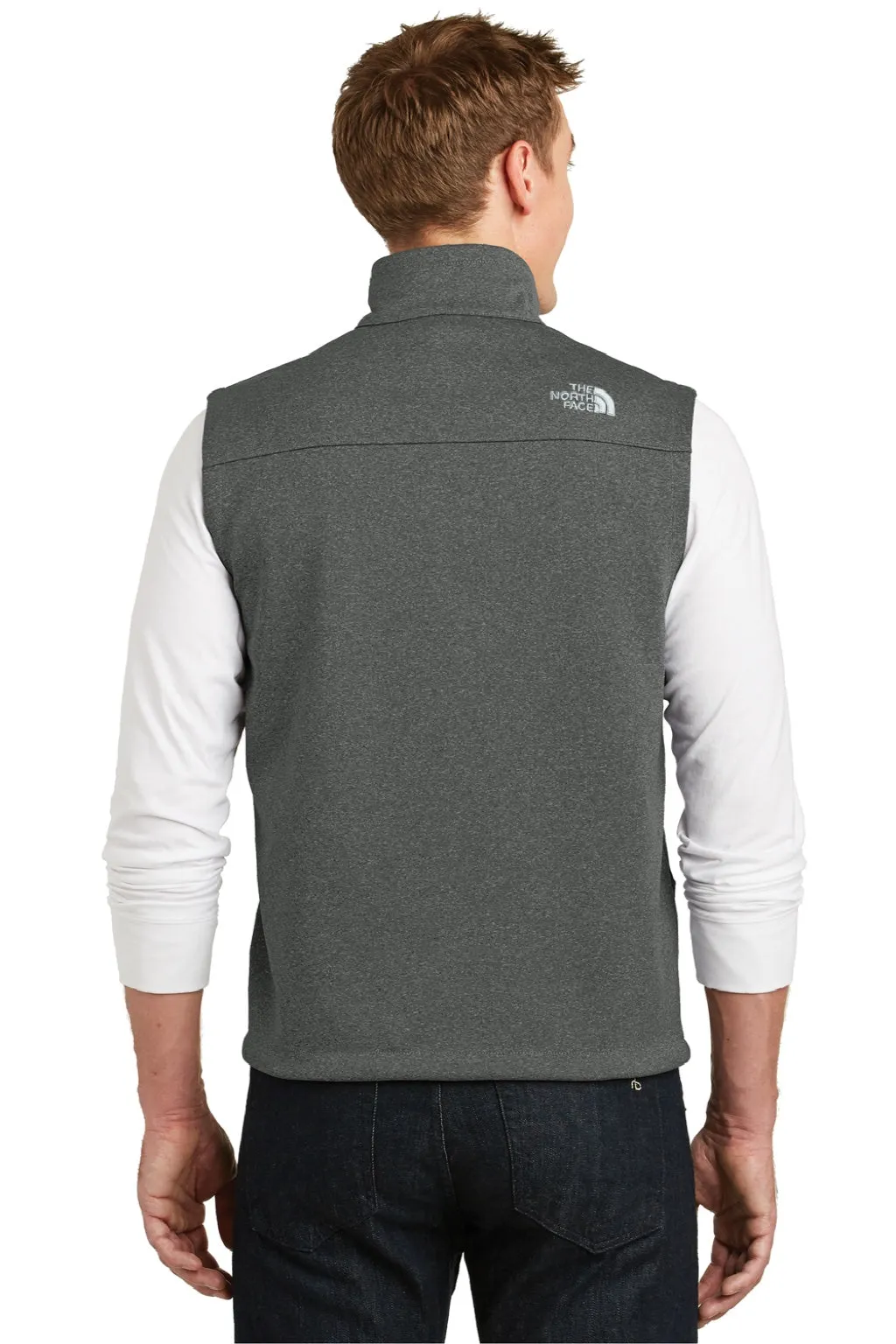 The North Face Mens Ridgeline Wind & Water Resistant Full Zip Vest - Heather Dark Grey Clothing The-North-Face