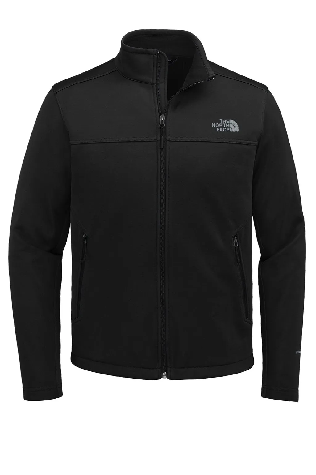 The North Face Mens Ridgewall Wind & Water Resistant Soft Shell Full Zip Jacket - Black Clothing The-North-Face