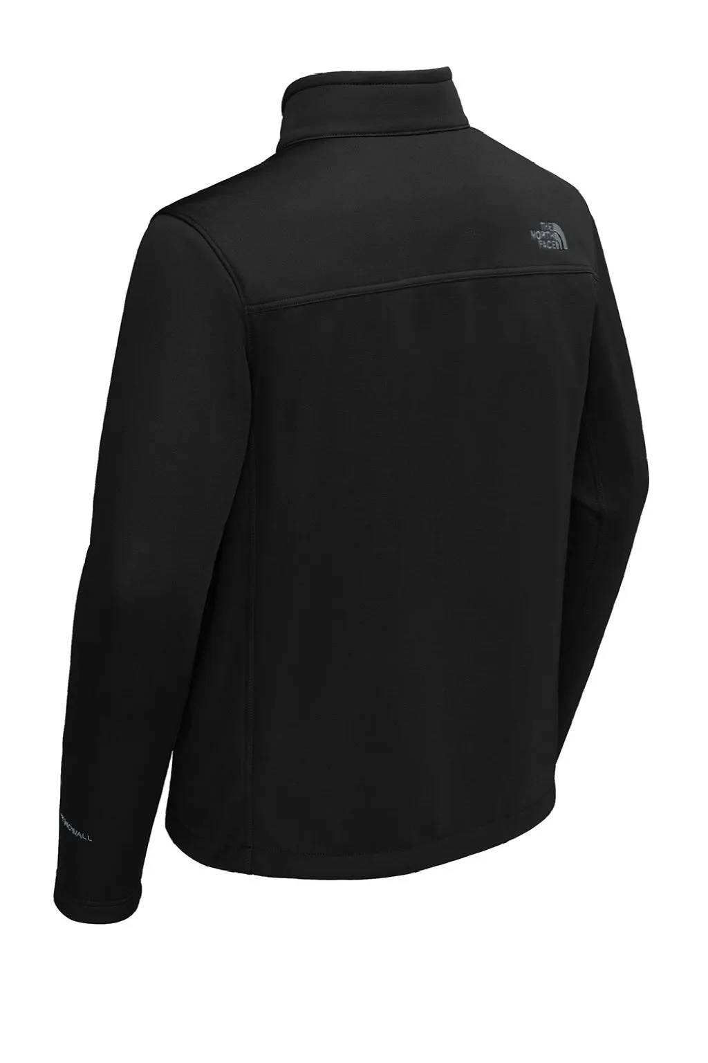 The North Face Mens Ridgewall Wind & Water Resistant Soft Shell Full Zip Jacket - Black Clothing The-North-Face