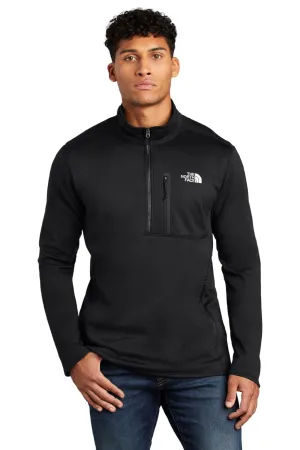 The North Face Mens Skyline 1/4 Zip Fleece Jacket - Black Clothing The-North-Face
