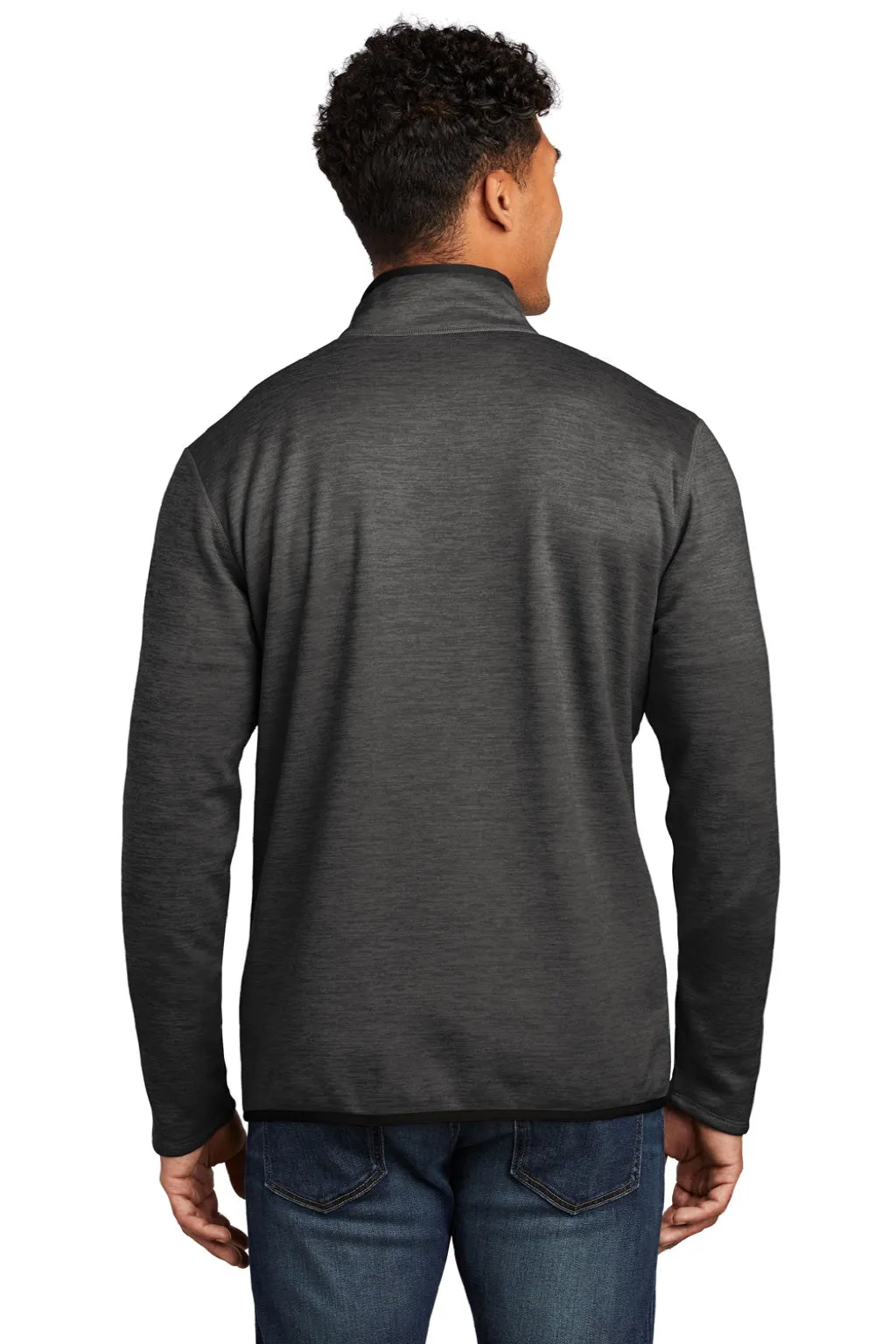 The North Face Mens Skyline 1/4 Zip Fleece Jacket - Heather Dark Grey Clothing The-North-Face