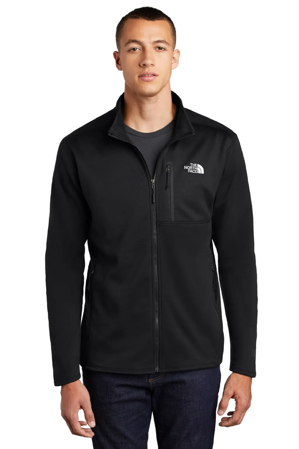 The North Face Mens Skyline Full Zip Fleece Jacket - Black Clothing The-North-Face