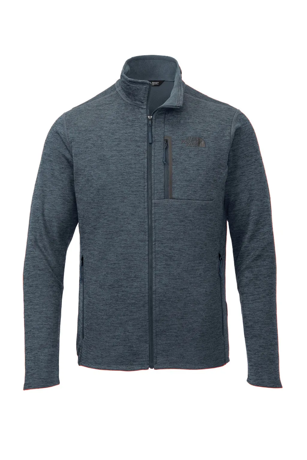 The North Face Mens Skyline Full Zip Fleece Jacket - Heather Urban Navy Blue Clothing The-North-Face