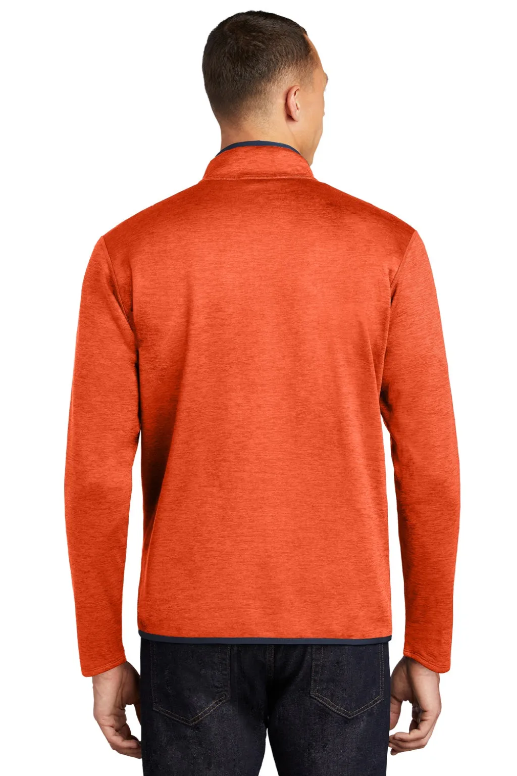 The North Face Mens Skyline Full Zip Fleece Jacket - Heather Zion Orange/Urban Navy Blue Clothing The-North-Face