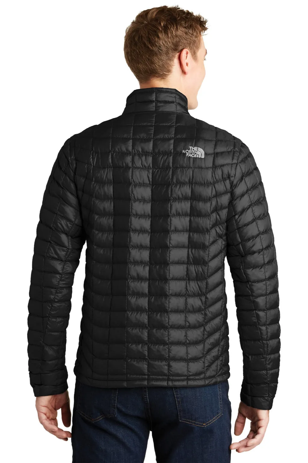 The North Face Mens ThermoBall Trekker Water Resistant Full Zip Jacket - Black Clothing The-North-Face