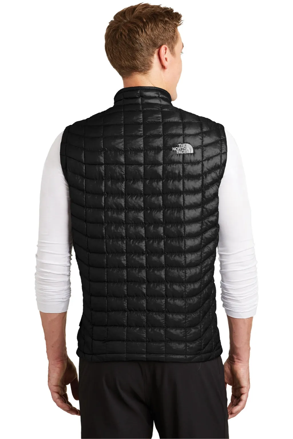 The North Face Mens ThermoBall Trekker Water Resistant Full Zip Vest - Black Clothing The-North-Face