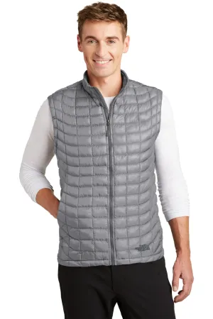 The North Face Mens ThermoBall Trekker Water Resistant Full Zip Vest - Mid Grey Clothing The-North-Face