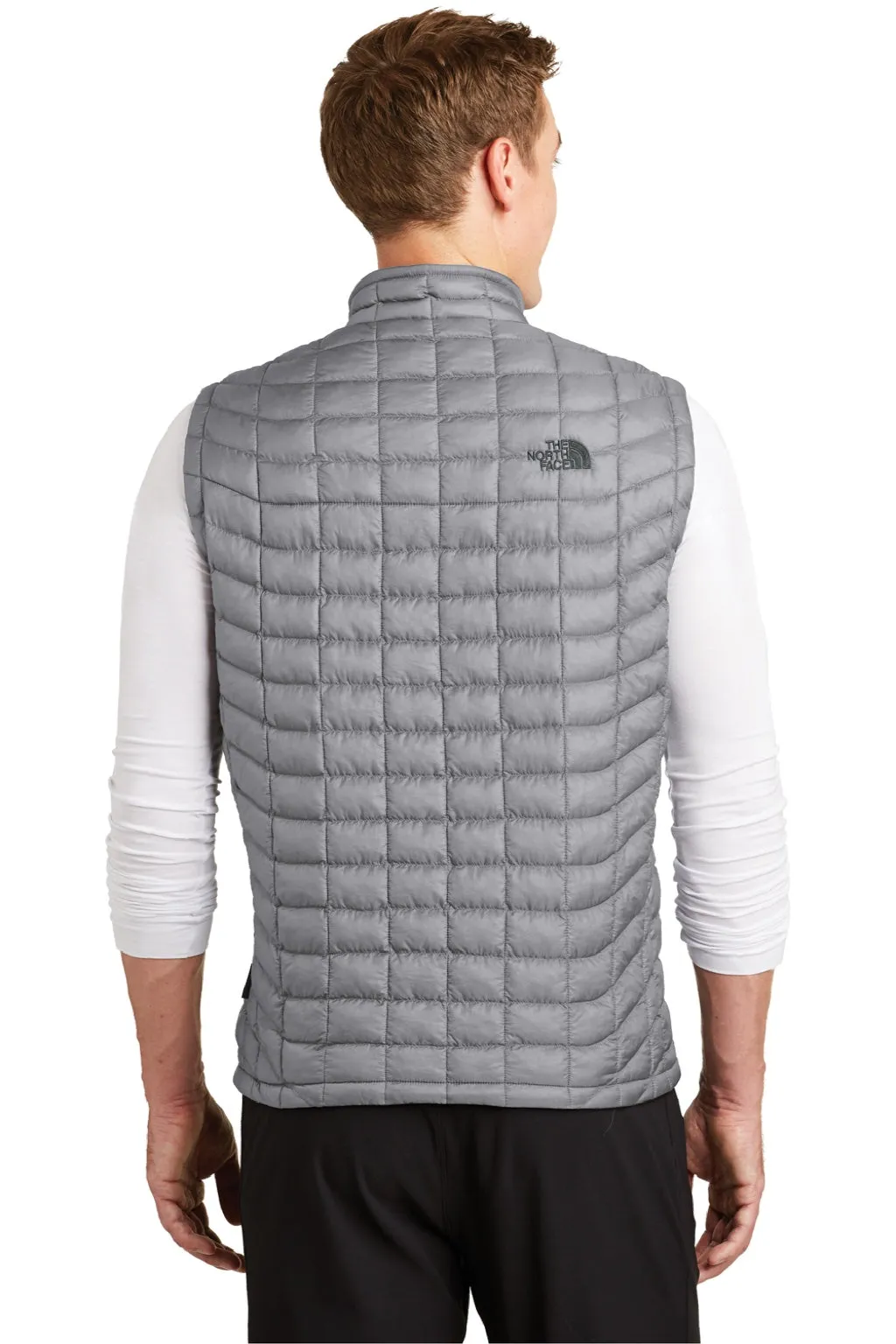 The North Face Mens ThermoBall Trekker Water Resistant Full Zip Vest - Mid Grey Clothing The-North-Face