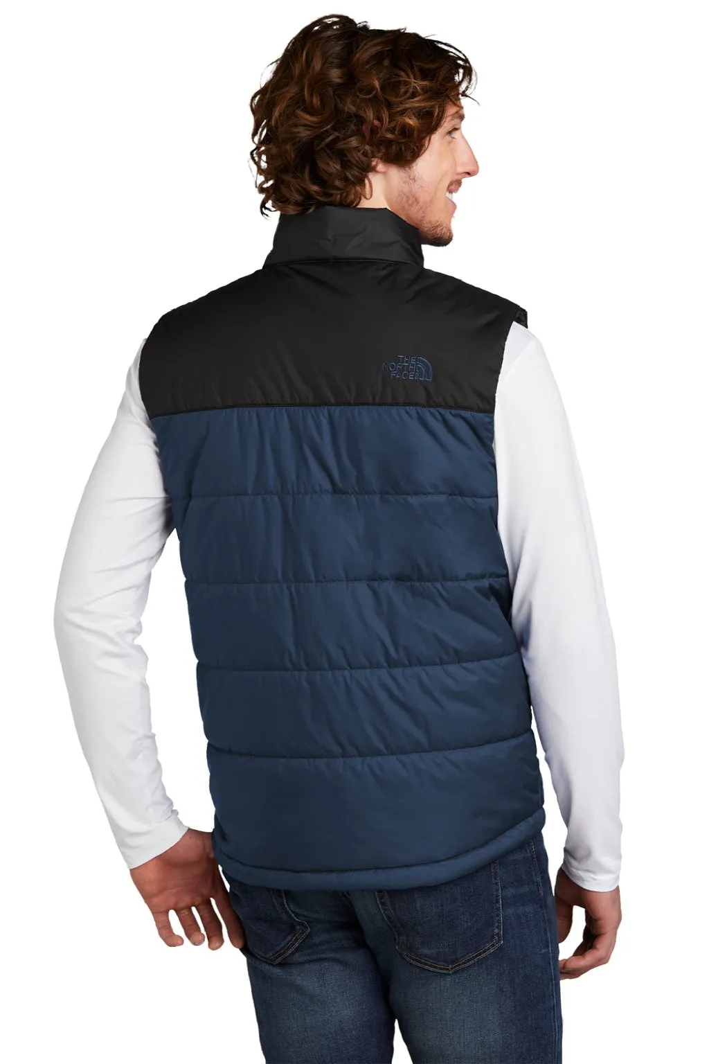 The North Face Mens Water Resistant Everyday Insulated Full Zip Vest - Shady Blue Clothing The-North-Face