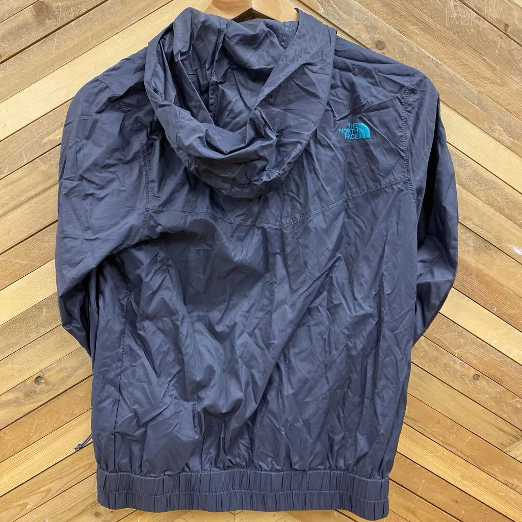 The North Face The North Face - Women's WindWall Hooded Windbreaker Jacket - MSRP $135: Grey/Blue-women-XS