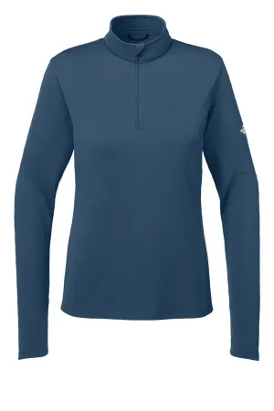 The North Face Womens Ambition Moisture Wicking 1/4 Zip Sweatshirt - Shady Blue Clothing The-North-Face