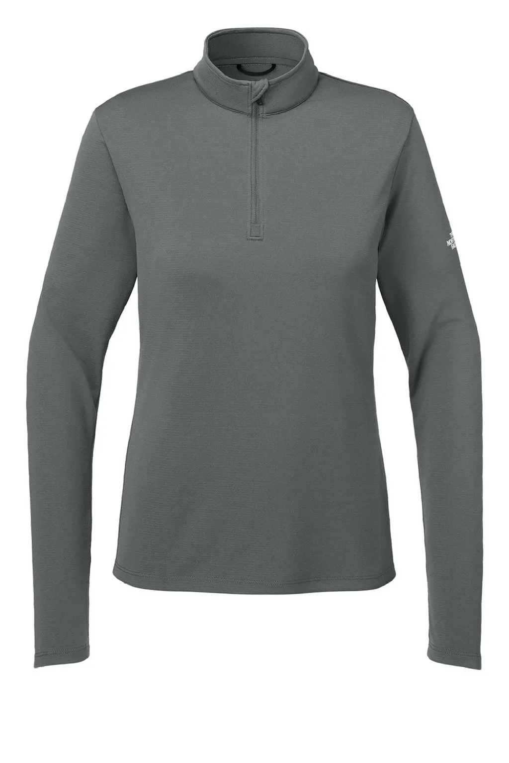 The North Face Womens Ambition Moisture Wicking 1/4 Zip Sweatshirt - Smoked Pearl Grey Clothing The-North-Face