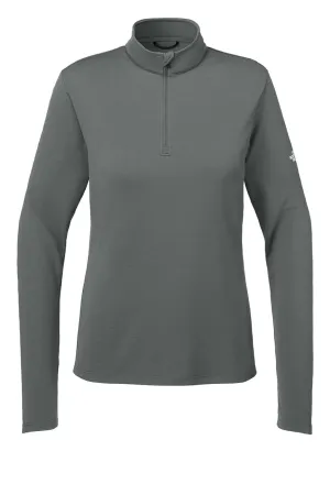 The North Face Womens Ambition Moisture Wicking 1/4 Zip Sweatshirt - Smoked Pearl Grey Clothing The-North-Face