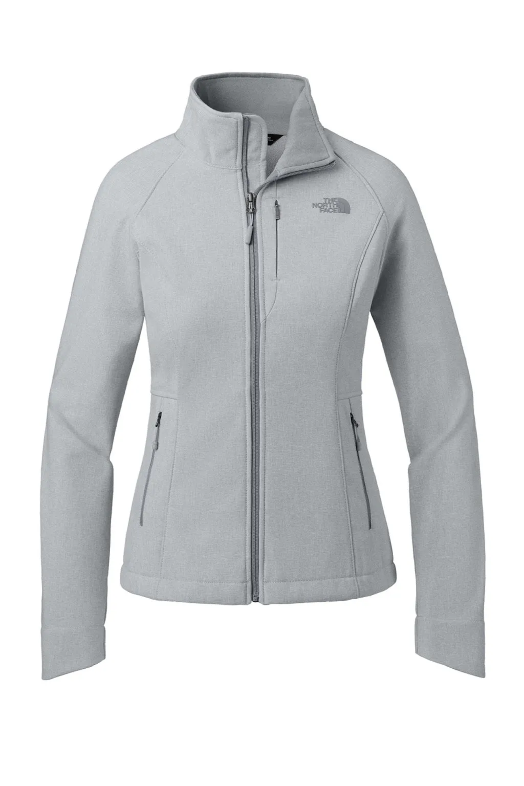 The North Face Womens Apex Barrier Wind & Water Resistant Full Zip Jacket - Heather Light Grey Clothing The-North-Face