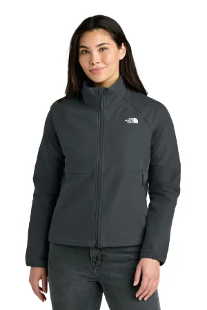 The North Face Womens Barr Lake Soft Shell Full Zip Jacket - Heahter Dark Asphalt Grey Clothing The-North-Face