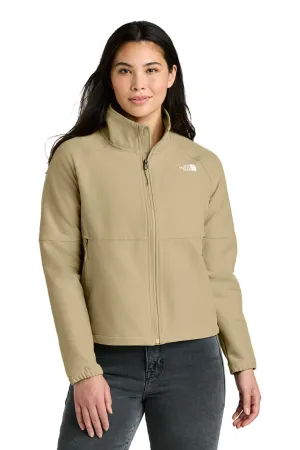 The North Face Womens Barr Lake Soft Shell Full Zip Jacket - Heather Dark Khaki Stone Clothing The-North-Face