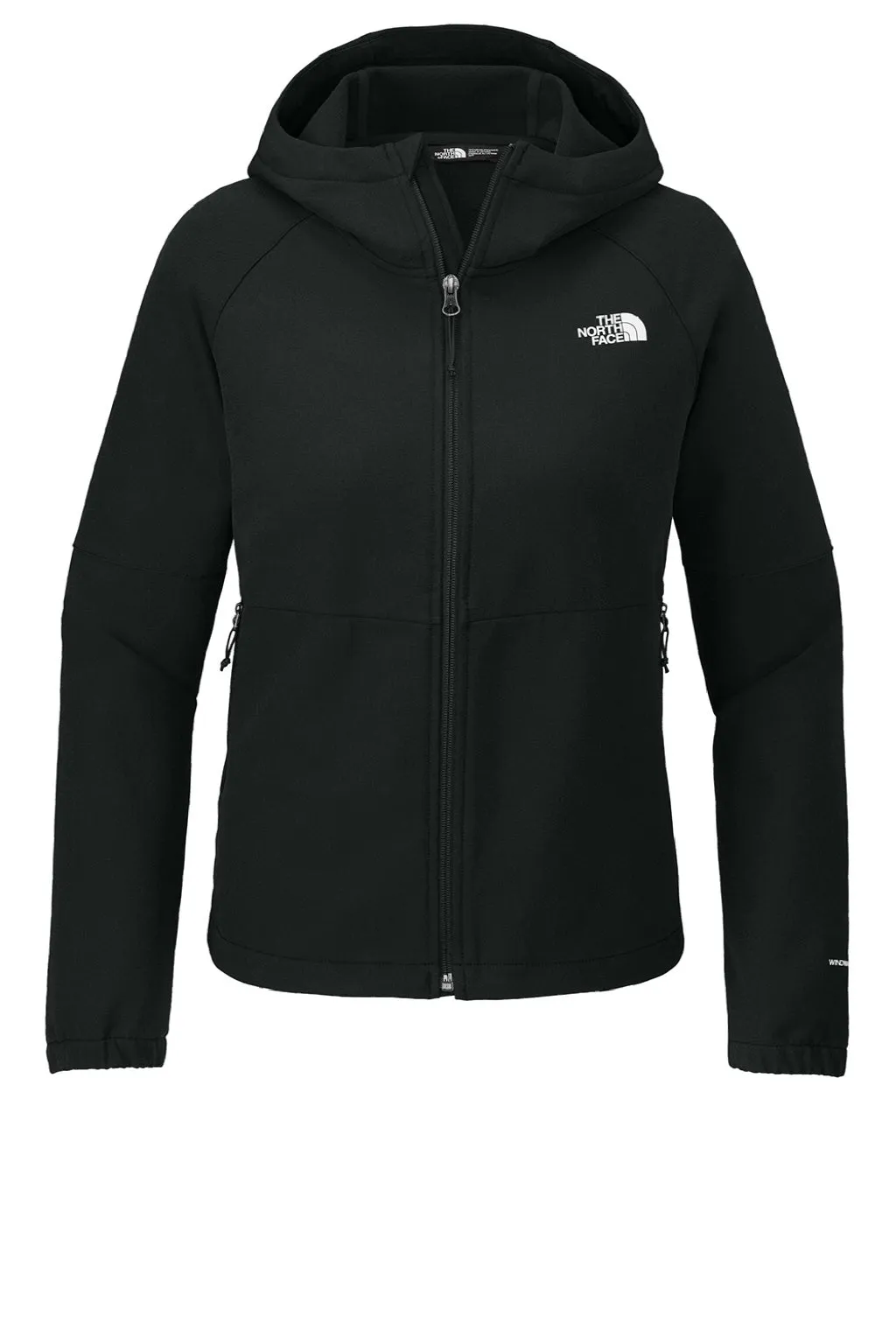 The North Face Womens Barr Lake Water Resistant Soft Shell Full Zip Hooded Jacket - Heather Black Clothing The-North-Face