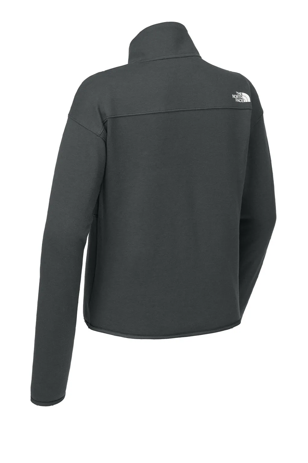 The North Face Womens Double Knit 1/4 Zip Fleece Jacket - Asphalt Grey Clothing The-North-Face