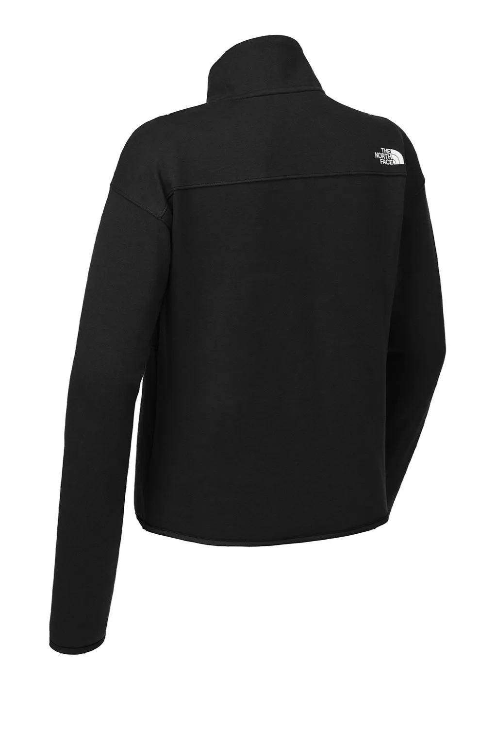 The North Face Womens Double Knit 1/4 Zip Fleece Jacket - Black Clothing The-North-Face