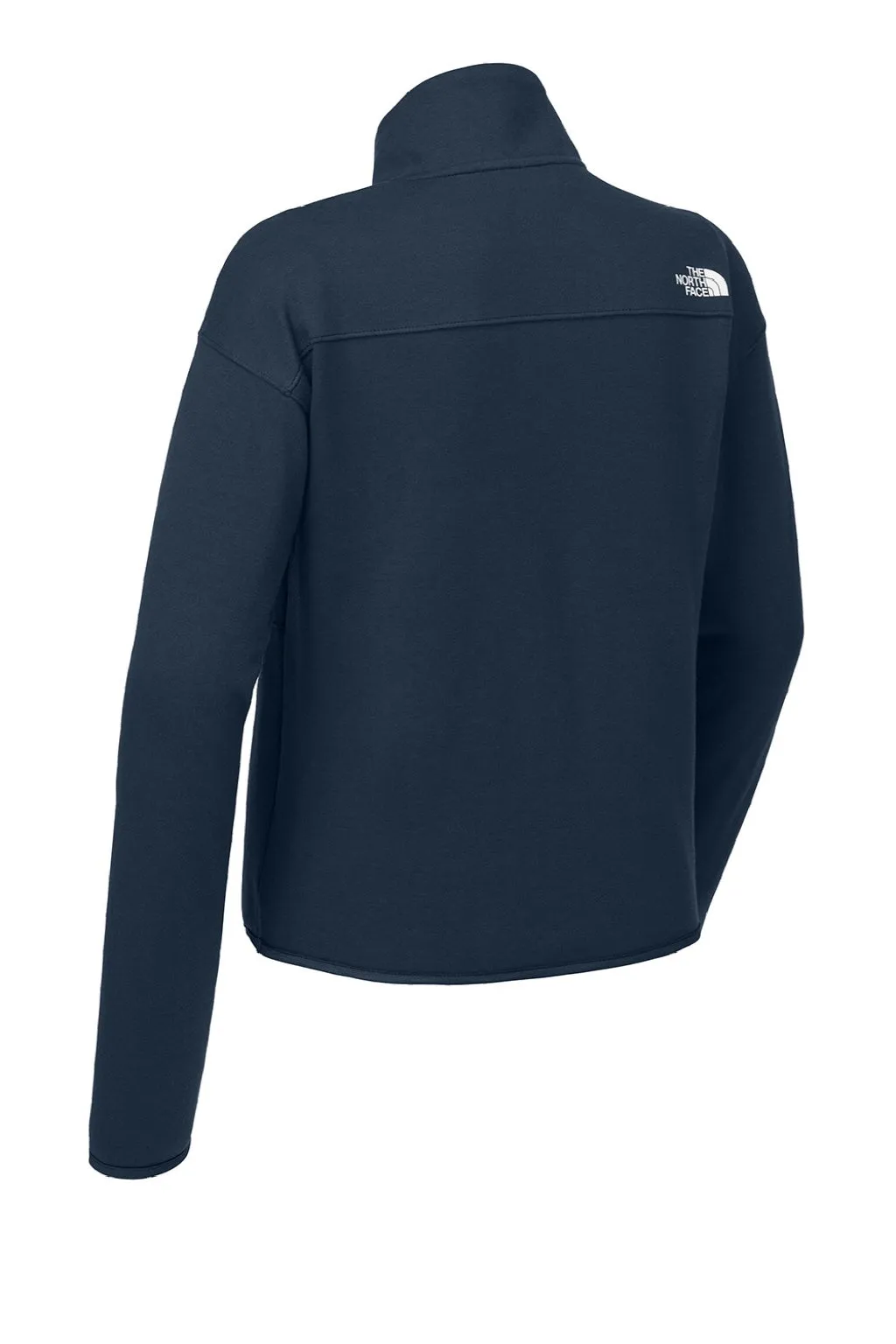 The North Face Womens Double Knit 1/4 Zip Fleece Jacket - Summit Navy Blue Clothing The-North-Face