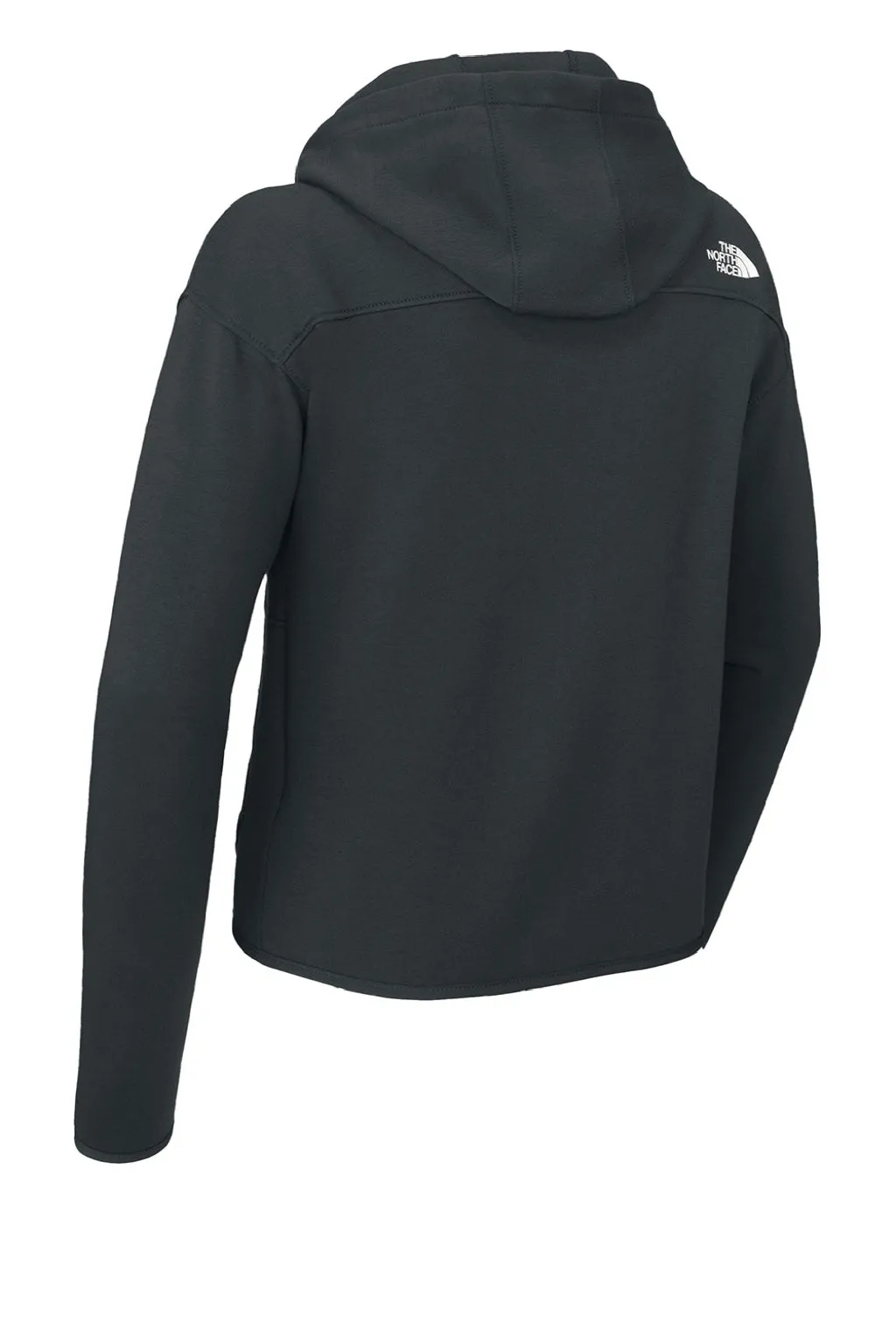 The North Face Womens Double Knit Full Zip Hooded Sweatshirt Hoodie w/ Pockets - Asphalt Grey Clothing The-North-Face