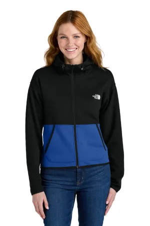 The North Face Womens Double Knit Full Zip Hooded Sweatshirt Hoodie w/ Pockets - Blue/Black Clothing The-North-Face