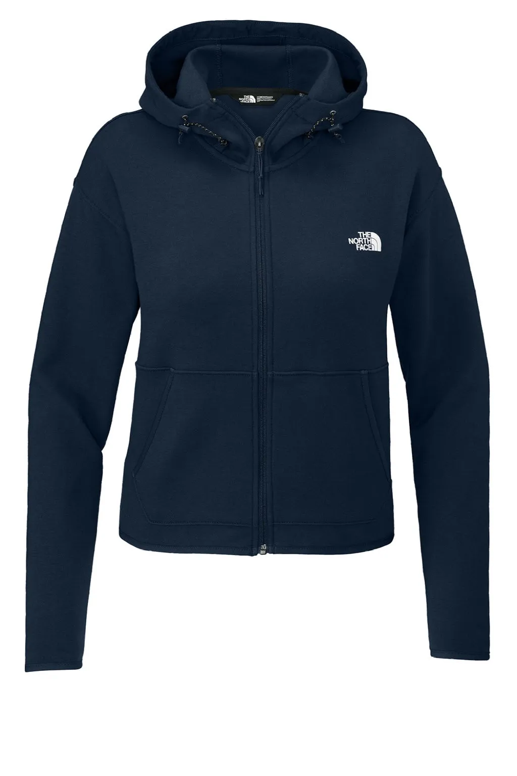 The North Face Womens Double Knit Full Zip Hooded Sweatshirt Hoodie w/ Pockets - Summit Navy Blue Clothing The-North-Face