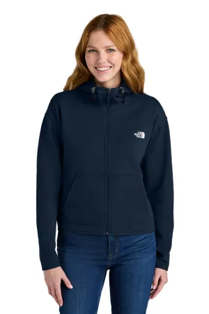 The North Face Womens Double Knit Full Zip Hooded Sweatshirt Hoodie w/ Pockets - Summit Navy Blue Clothing The-North-Face