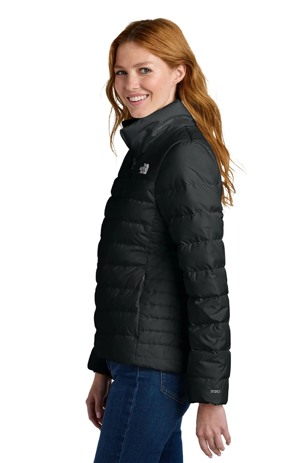 The North Face Womens Down Hybrid Water Resistant Full Zip Jacket - Black Clothing The-North-Face